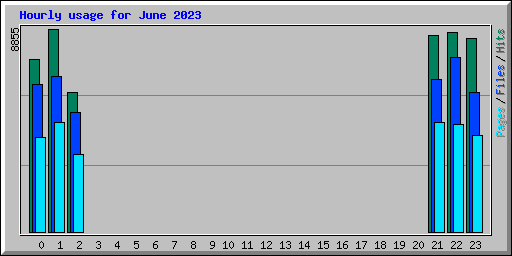 Hourly usage for June 2023
